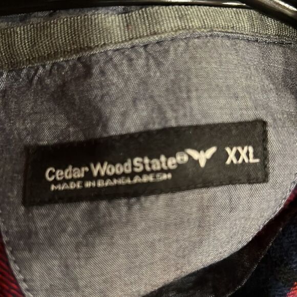 Cedar Wood State XXL (2xl) plaid flannel red blue - Picture 6 of 8